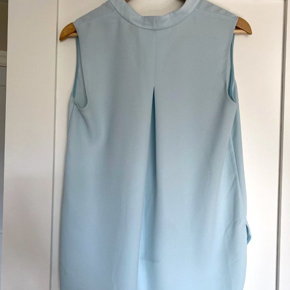 TED BAKER LONDON Powder Blue Polyester Sleeveless Top - Size 2 - Picture 3 of 3